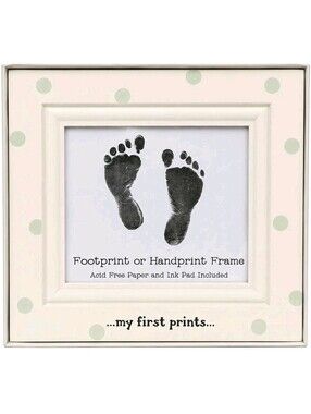 Baby Handprint Footprint Keepsake Frame Nursery Decor